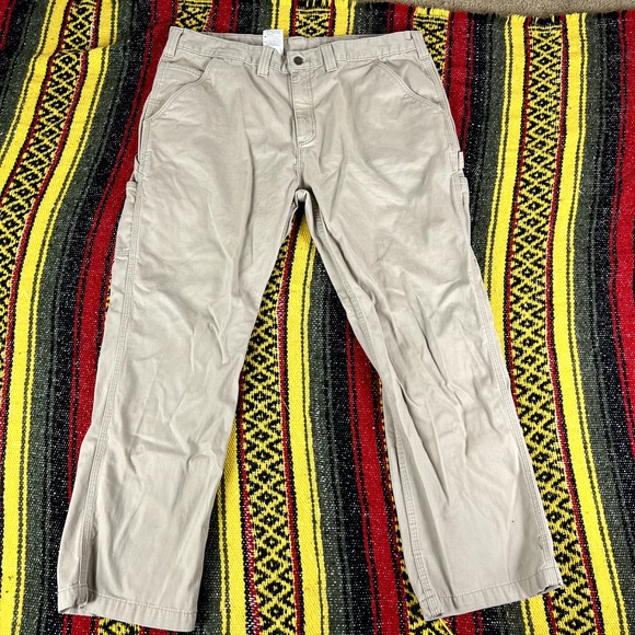 carhartt cream carpenter pants size 40x30 - Picture 3 of 4